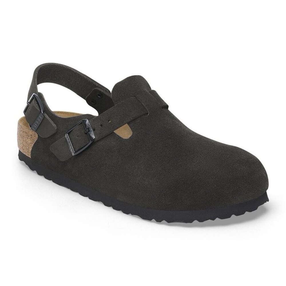 Birkenstock Black Loafers Slip-Ons with Cork Footbed